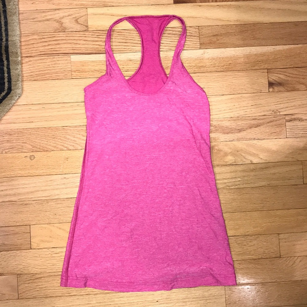 hot pink Lululemon tank top